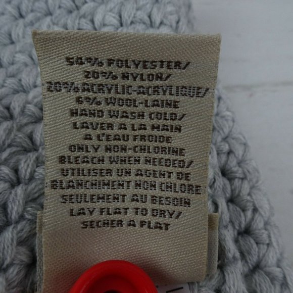 New UGG Pom Pom Knit Beanie Women's Men's Unisex Wool-Blend Logo OS Heather Grey - Picture 10 of 10